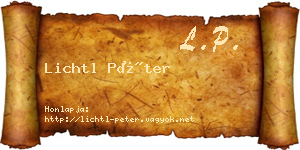 Lichtl Péter névjegykártya